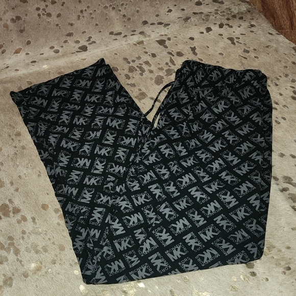 Michael Kors Black Logo Pajama Pants - Picture 1 of 3